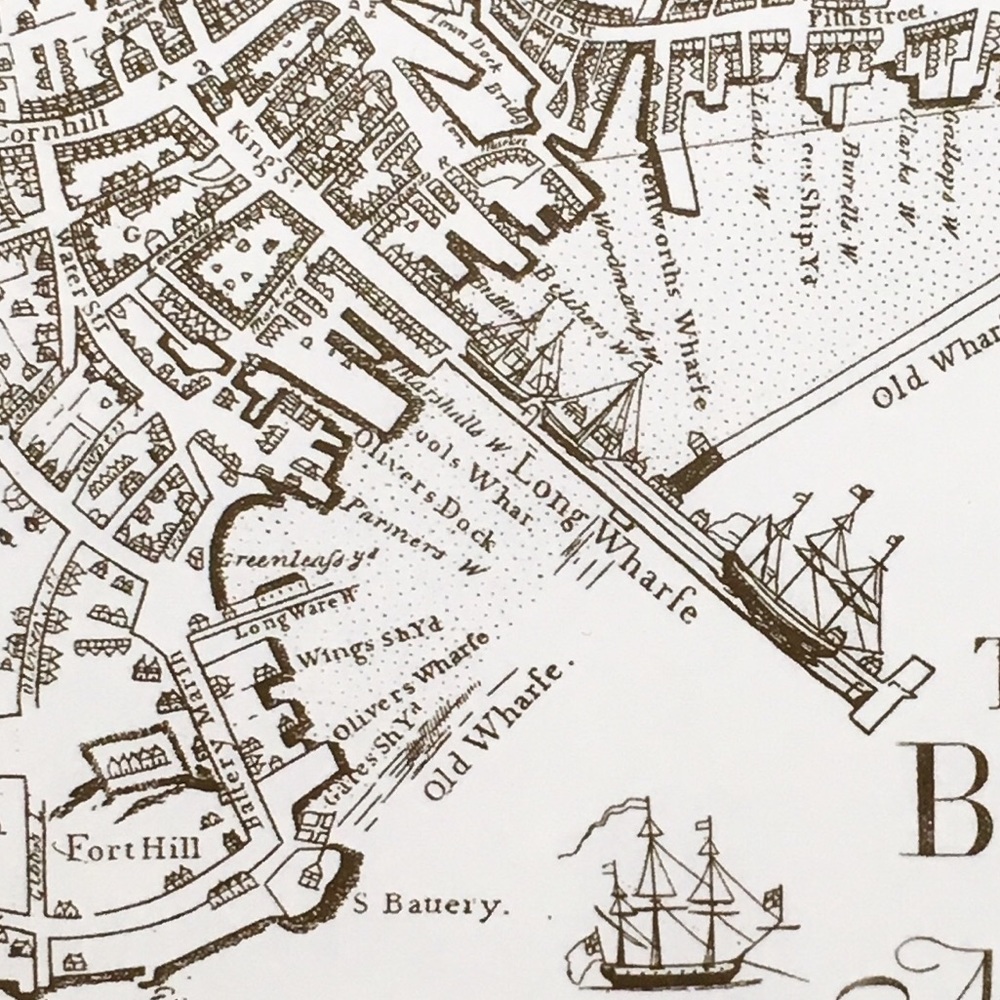 Boston Massachusetts Map Postcard - Picture 3 of 4